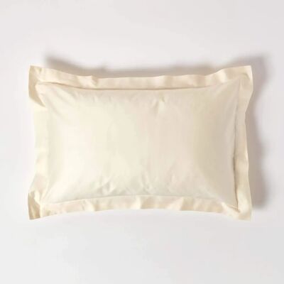 Homescapes Organic Cotton Pillowcase - 48x74cm - Cream - Bed Linen Homescapes Organic Cotton Pillowcase - 48x74cm - Cream - Bed Linen