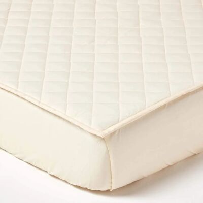 Homescapes Organic 300 TC Luxury Quilted Deep Fitted Mattress Protector - Mattress Protector Homescapes Organic 300 TC Luxury Quilted Deep Fitted Mattress Protector - Mattress Protector