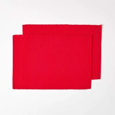 Homescapes Cotton Pack of 2 Placemats - Placemats Homescapes Cotton Pack of 2 Placemats - Placemats