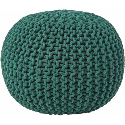 Homescapes Dunkelgrüner Baumwoll-Pouf - Pouffe Homescapes Dunkelgrüner Baumwoll-Pouf - Pouffe