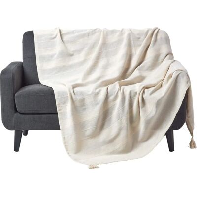 Homescapes Cotton Rajput Ribbed Throw - Throw Homescapes Cotton Rajput Ribbed Throw - Throw