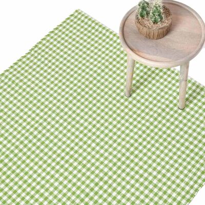 Homescapes Cotton Gingham Check Rug Hand Woven - Rug Homescapes Cotton Gingham Check Rug Hand Woven - Rug