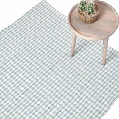 Homescapes Cotton Gingham Check Rug Hand Woven - Rug Homescapes Cotton Gingham Check Rug Hand Woven - Rug