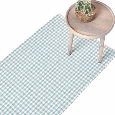 Homescapes Cotton Gingham Check Rug Hand Woven - Rug Homescapes Cotton Gingham Check Rug Hand Woven - Rug