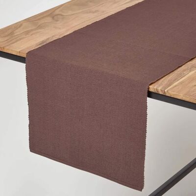 Homescapes Chocolate Cotton Plain Table Runner - Table Runner Homescapes Chocolate Cotton Plain Table Runner - Table Runner