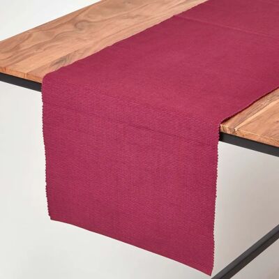 Homescapes Plum Cotton Table Runner - Table Runner Homescapes Plum Cotton Table Runner - Table Runner