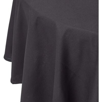 Homescapes Black Cotton Round Tablecloth - Tablecloth Homescapes Black Cotton Round Tablecloth - Tablecloth
