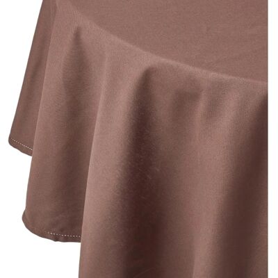 Homescapes Chocolate Round Cotton Tablecloth - Tablecloth Homescapes Chocolate Round Cotton Tablecloth - Tablecloth