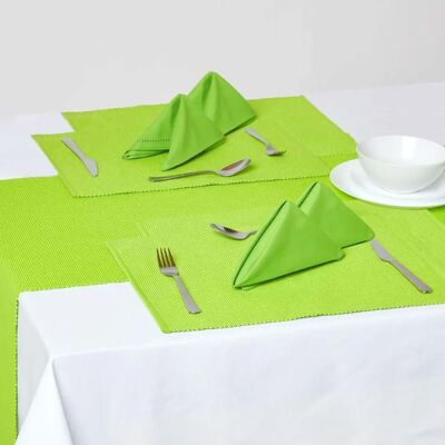 Homescapes - Cotton Lime Green - Napkins 4 - Table Linen Homescapes - Cotton Lime Green - Napkins 4 - Table Linen