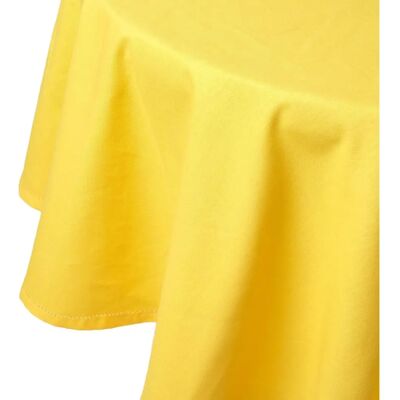 Homescapes Yellow Round Cotton Tablecloth - 70 Inches Homescapes Yellow Round Cotton Tablecloth - 70 Inches