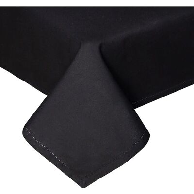 Homescapes Black Cotton Tablecloth - 137cm x 137cm, Unisex Homescapes Black Cotton Tablecloth - 137cm x 137cm, Unisex