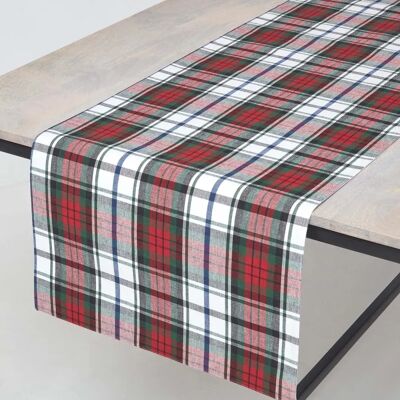 Homescapes Macduff Tartan Snowflake Christmas Table Runner Homescapes Macduff Tartan Snowflake Christmas Table Runner