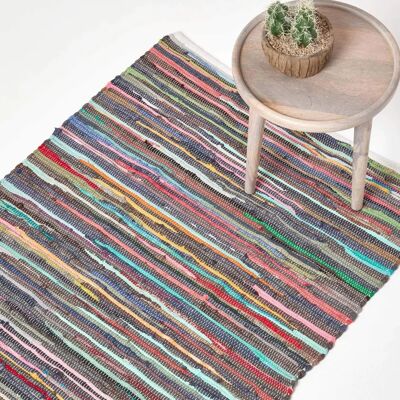 Homescapes Recycelter Baumwoll Chindi-Teppich - Umweltfreundlich, 90x150 cm Homescapes Recycelter Baumwoll Chindi-Teppich - Umweltfreundlich, 90x150 cm