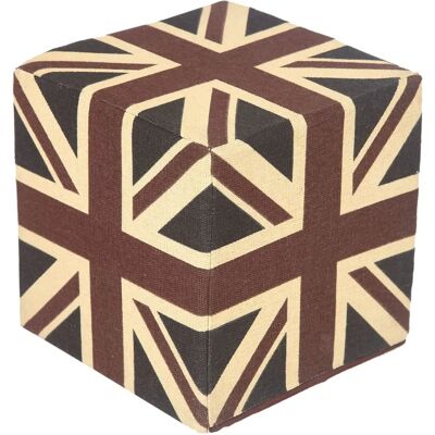 Homescapes Union Jack Vintage Würfel Hocker - Pouffe Homescapes Union Jack Vintage Würfel Hocker - Pouffe