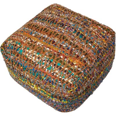Homescapes Large Multicolour Chindi Bean Filled Pouffe - Pouffe Homescapes Large Multicolour Chindi Bean Filled Pouffe - Pouffe