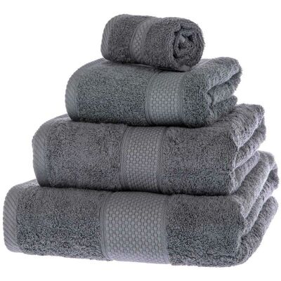 Homescapes Dark Grey Bath Towels Set - Bath Towels Homescapes Dark Grey Bath Towels Set - Bath Towels