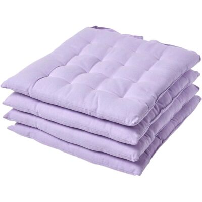 Homescapes Mauve Seat Pad Set of 4 - Seat Pad Homescapes Mauve Seat Pad Set of 4 - Seat Pad