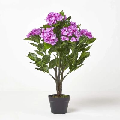 Homescapes Lilac Hydrangea Artificial Plant - 85 cm - Home Decor Homescapes Lilac Hydrangea Artificial Plant - 85 cm - Home Decor