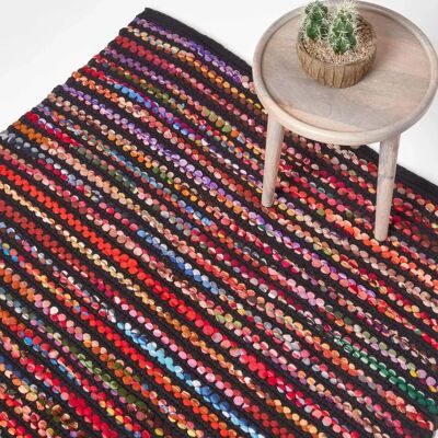Homescapes Modèle Tapis Folk Chindi Recyclé Multicolore - Publicité Homescapes Modèle Tapis Folk Chindi Recyclé Multicolore - Publicité