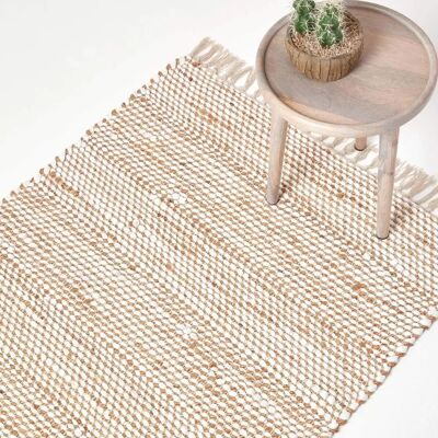 Homescapes Horizon Neutral Hanf Chindi Teppich - Teppich Homescapes Horizon Neutral Hanf Chindi Teppich - Teppich