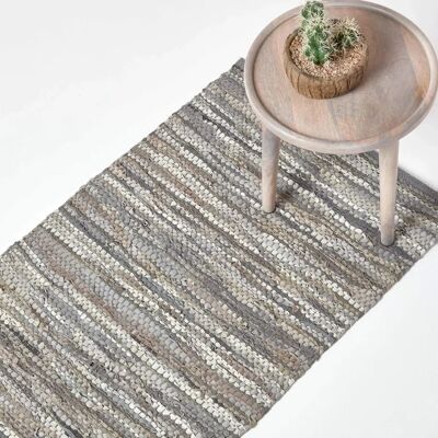 Homescapes Denver Leder Gewebter Flur - Teppich Homescapes Denver Leder Gewebter Flur - Teppich