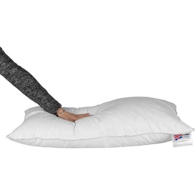 Homescapes White Goose Feather & Down Euro Pillow - 40x80cm - Supportive Sleep Homescapes White Goose Feather & Down Euro Pillow - 40x80cm - Supportive Sleep