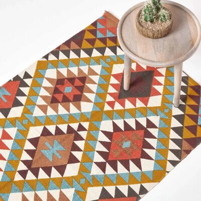 Tapis Oslo Multi-Colore en Coton Homescapes - 160 x 230 cm - Publicité Tapis Oslo Multi-Colore en Coton Homescapes - 160 x 230 cm - Publicité