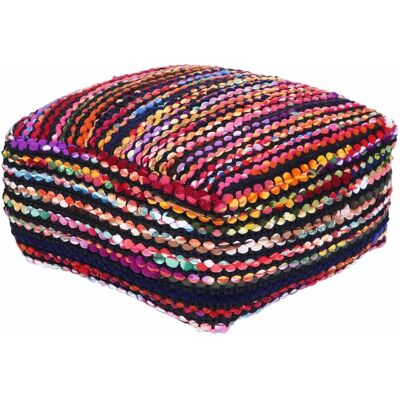 Homescapes Multi Coloured Folk Woven Bean Filled Pouffe - Pouffe Homescapes Multi Coloured Folk Woven Bean Filled Pouffe - Pouffe