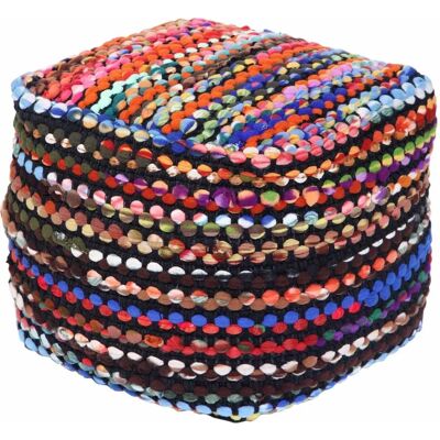 Homescapes Multi Coloured Folk Woven Bean Filled Pouffe - Pouffe Homescapes Multi Coloured Folk Woven Bean Filled Pouffe - Pouffe