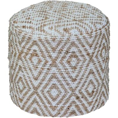 Homescapes Sierra Natürliche Diamantmuster Hanf Sitzhocker - Pouffe Homescapes Sierra Natürliche Diamantmuster Hanf Sitzhocker - Pouffe