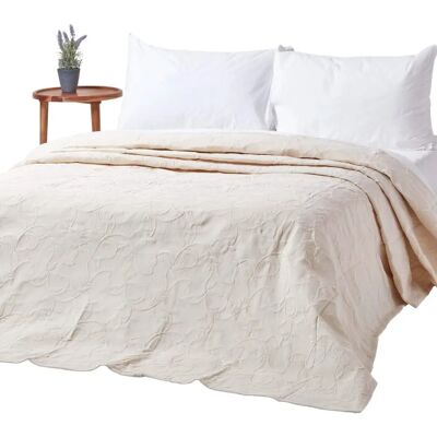 Homescapes Cream Cotton Rich Floral Bedspread - Bedspread Homescapes Cream Cotton Rich Floral Bedspread - Bedspread