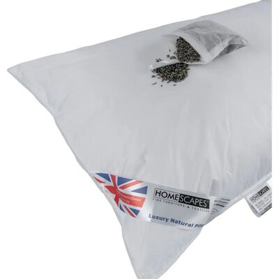 Homescapes Lavender Pillow - Microfibre, Dried Lavender, Extra Fill Homescapes Lavender Pillow - Microfibre, Dried Lavender, Extra Fill