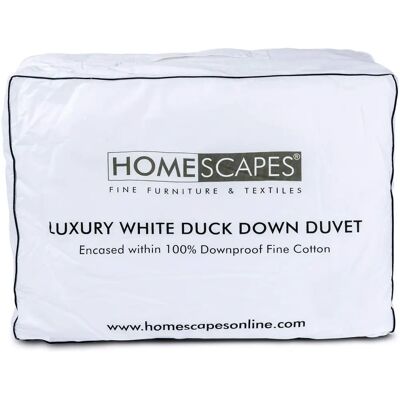 Homescapes Weiße Entendaunendecke Luxus - Winter 13,5 Tog Single Homescapes Weiße Entendaunendecke Luxus - Winter 13,5 Tog Single