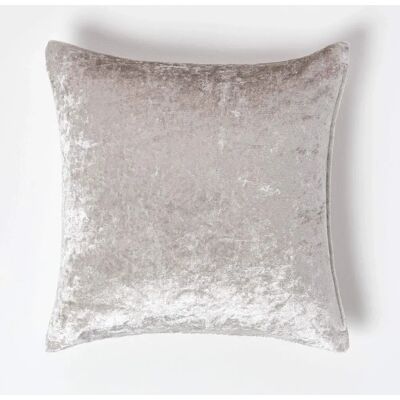 Homescapes Cream Luxury Crushed Velvet Cushion Cover - Cushion Cover Homescapes Cream Luxury Crushed Velvet Cushion Cover - Cushion Cover