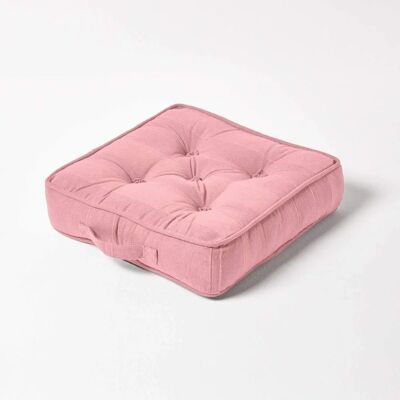 Homescapes Pink Rajput Ripp Cotton Bodenpolster - Bodentyp Homescapes Pink Rajput Ripp Cotton Bodenpolster - Bodentyp