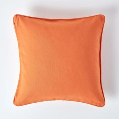 Housse de coussin Homescapes coton orange foncé 45cm x 45cm - Publicité Housse de coussin Homescapes coton orange foncé 45cm x 45cm - Publicité