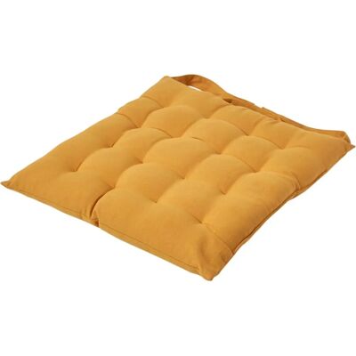 Homescapes Senfgelber Sitzkissen mit Knopfriemen - Sitzkissen Homescapes Senfgelber Sitzkissen mit Knopfriemen - Sitzkissen