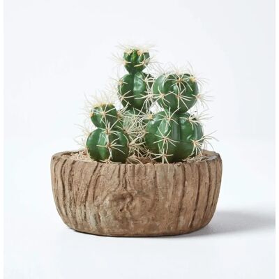 Homescapes Echinocactus Artificial Cactus - 15cm Green Indoor Decor Homescapes Echinocactus Artificial Cactus - 15cm Green Indoor Decor