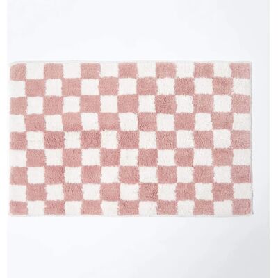 Homescapes Tapis de bain à carreaux rose et blanc - Tapis de bain - Publicité Homescapes Tapis de bain à carreaux rose et blanc - Tapis de bain - Publicité