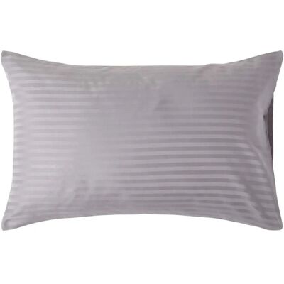 Homescapes Egyptian Cotton Satin Stripe Pillowcase - 48x74cm - Grey - Pillowcase Homescapes Egyptian Cotton Satin Stripe Pillowcase - 48x74cm - Grey - Pillowcase
