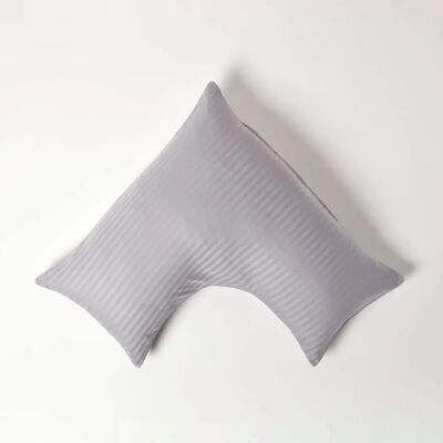 Homescapes Egyptian Cotton Super Soft V Shaped Pillowcase - Grey - Unisex Homescapes Egyptian Cotton Super Soft V Shaped Pillowcase - Grey - Unisex