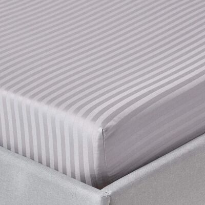 Homescapes Egyptian Cotton Satin Stripe Fitted Sheet - Double Homescapes Egyptian Cotton Satin Stripe Fitted Sheet - Double