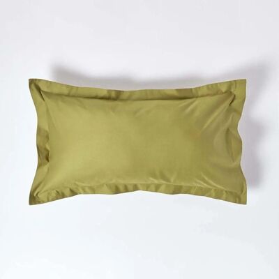 Homescapes Egyptian Cotton Oxford Pillowcase - King - Olive - 1000 TC Homescapes Egyptian Cotton Oxford Pillowcase - King - Olive - 1000 TC