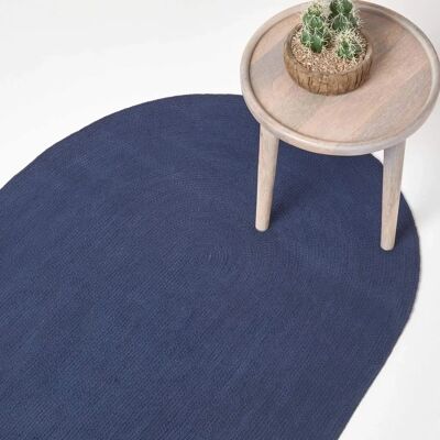 Homescapes Navy Handmade Woven Braided Rug - Teppich Homescapes Navy Handmade Woven Braided Rug - Teppich