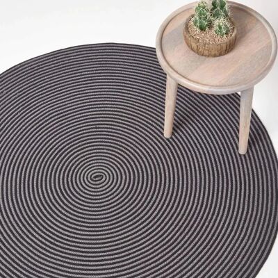 Homescapes Handgefertigter Spiral-geflochtener Teppich - 120cm Homescapes Handgefertigter Spiral-geflochtener Teppich - 120cm