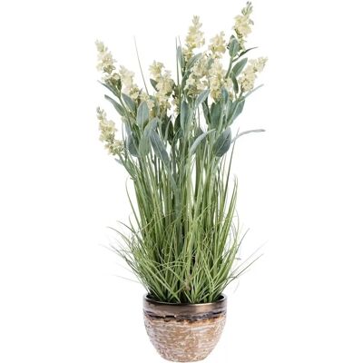 Homescapes White Artificial Lavender Plant - Indoor Decoration Homescapes White Artificial Lavender Plant - Indoor Decoration