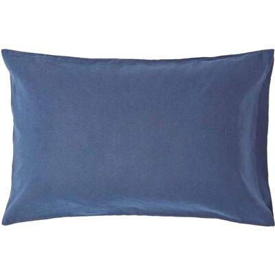 Homescapes Navy Blue Linen Pillowcase - Standard - 48 x 74 cm - Pillowcase Homescapes Navy Blue Linen Pillowcase - Standard - 48 x 74 cm - Pillowcase