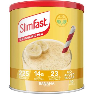 SlimFast Banana Powder - High Protein, No Sugar, Meal Replacement SlimFast Banana Powder - High Protein, No Sugar, Meal Replacement