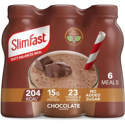 SlimFast Wysokobiałkowy Napój o Smaku Czekoladowym Chunky 6 x 325ml SlimFast Wysokobiałkowy Napój o Smaku Czekoladowym Chunky 6 x 325ml