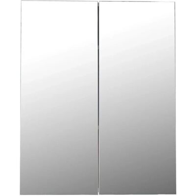 HOMCOM Wall Mounted Mirror Cabinet - White - Double Door - 60Wx15Dx75H cm HOMCOM Wall Mounted Mirror Cabinet - White - Double Door - 60Wx15Dx75H cm